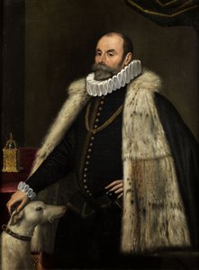 Portrét šlechtice se psem od Giovanni Paolo Cavagna